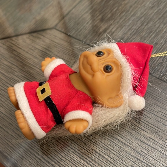 Vintage Russ Christmas Santa Troll Doll in Santa Suit Santa Claus 5" Ornament - Picture 9 of 14